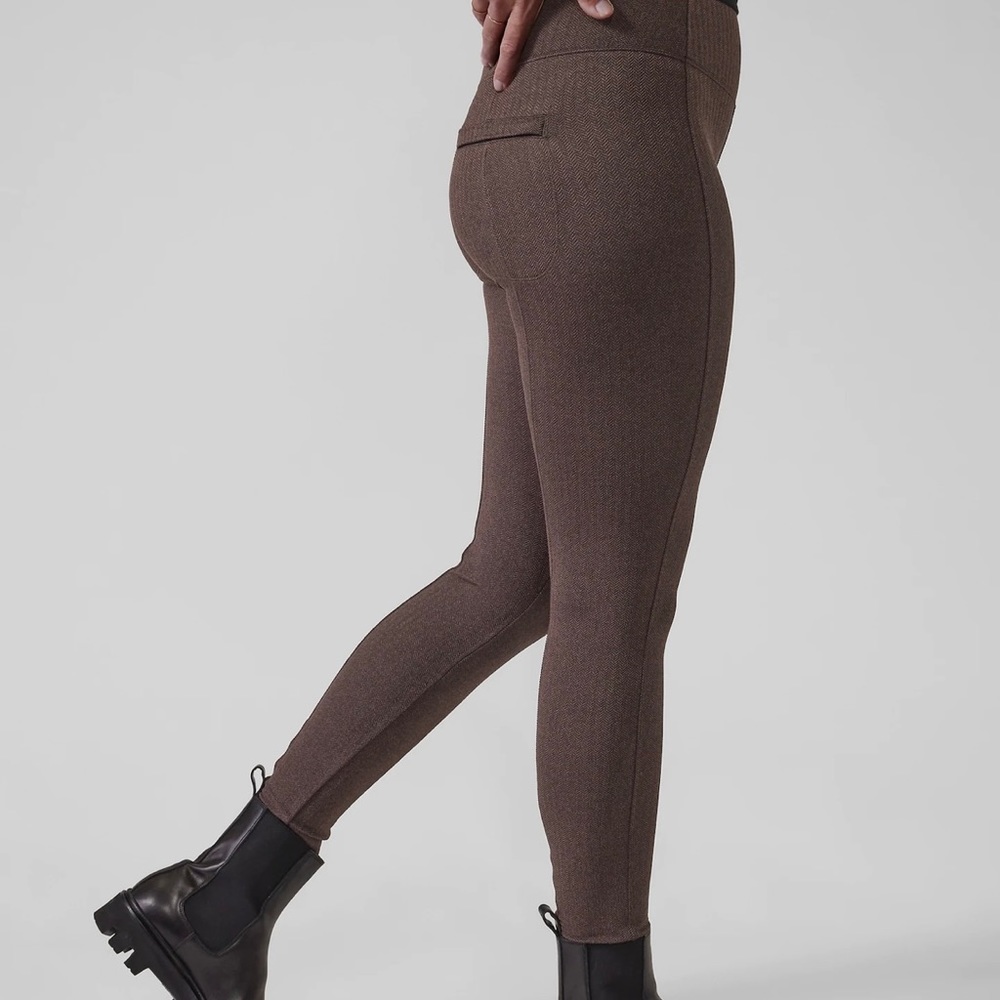 Athleta Delancey Herringbone Legging/tight, Medium, Brown/Black